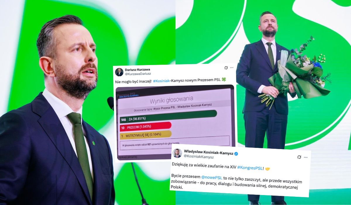 Władysław Kosiniak-Kamysz ponownie został wybrany prezesem PSL, głosowało na niego 99% delegatów