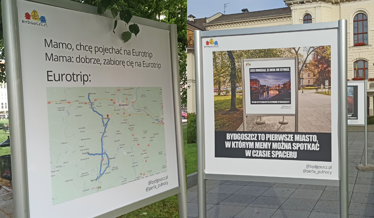 Bydgoszcz szczyci się galerią memów od Perły Pułnocy, które zostały wydrukowane i można je sobie obejrzeć analogowo