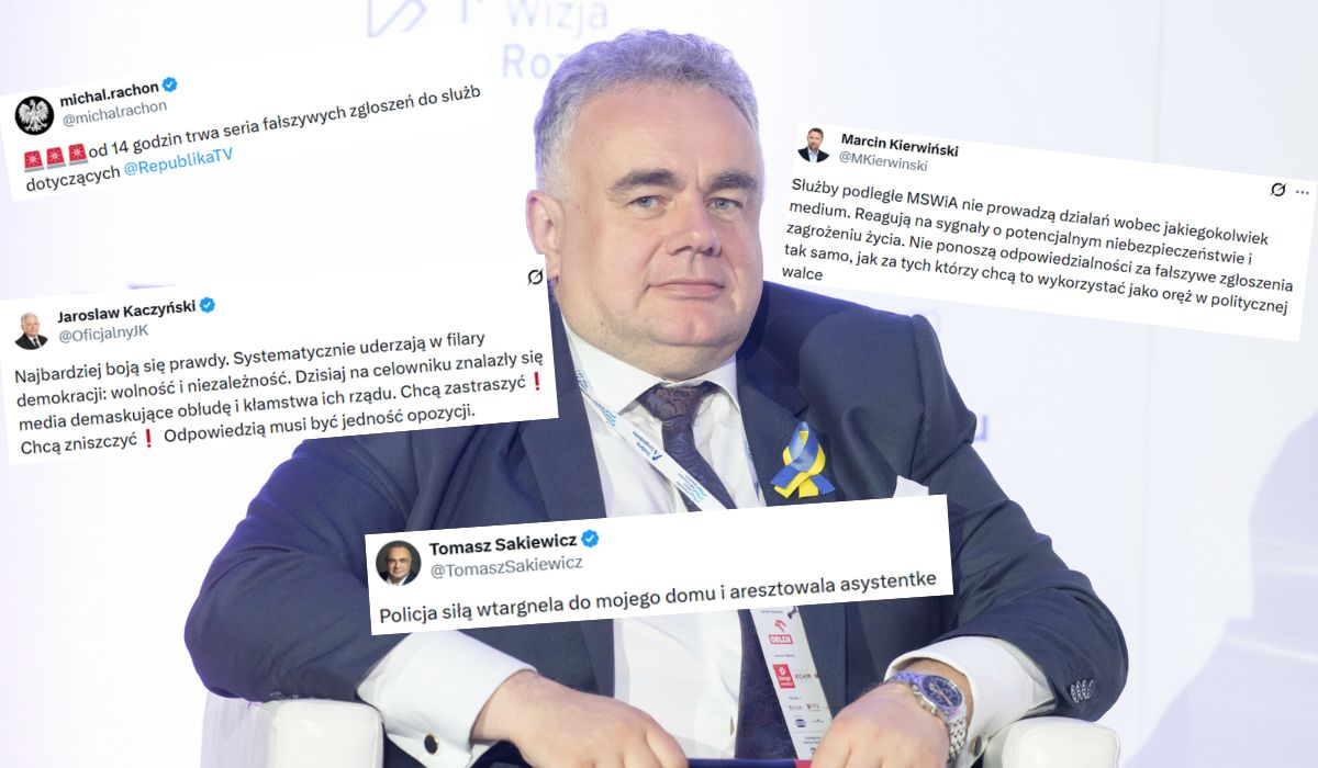 Sakiewicz alarmuje, że reżim prześladuje jego i TV Republikę, politycy śpieszą z pomocą