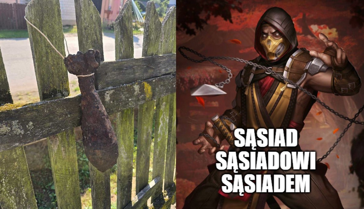 Kobyla Wola: starszy pan straszył sąsiadów pociskiem moździerzowym na sznurku