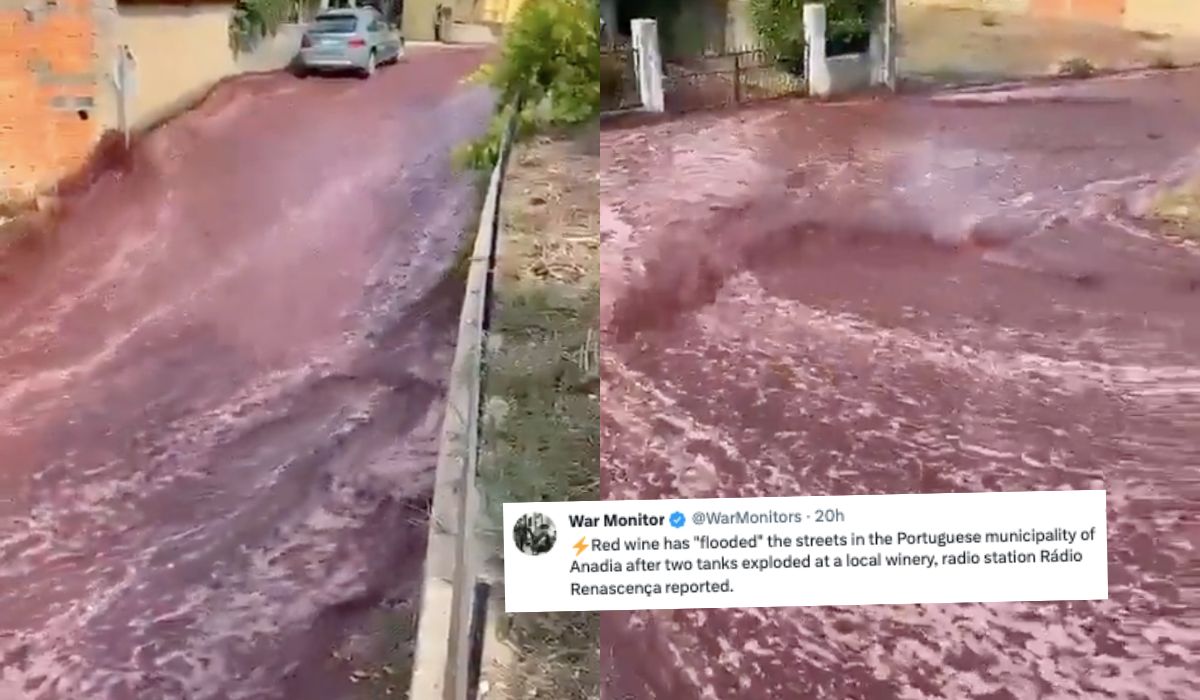 Portugalia: rzeki czerwonego wina zalały miasteczko, sytuację uratowali strażacy