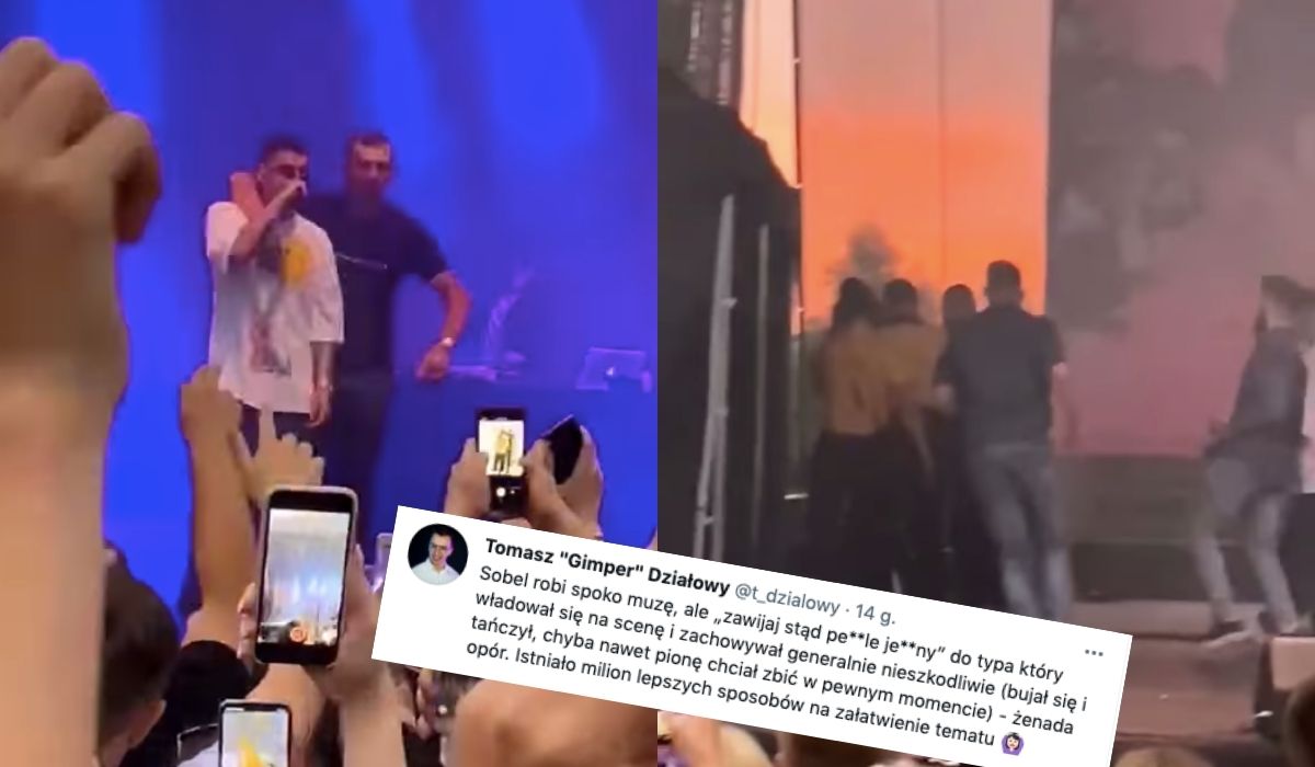 Raper Sobel zwyzywał fana od "p*dałów" i "cw*li", bo wszedł na scenę 