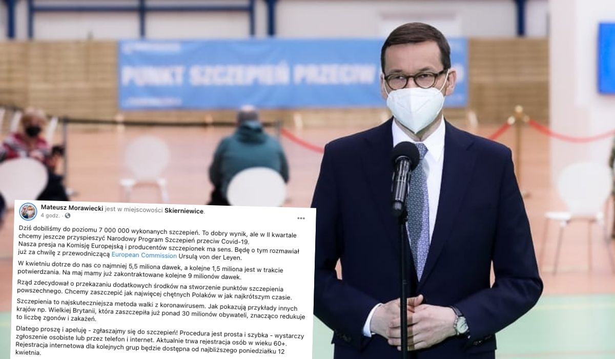 Premier zapewnia, że szczepienia już za chwilę, za rogiem, w zakładach pracy od czerwca