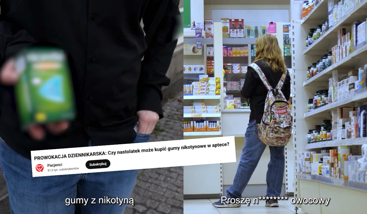 Prowokacja dziennikarska: 14-latka usiłowała kupić gumy nikotynowe w różnych aptekach i w każdej się udało