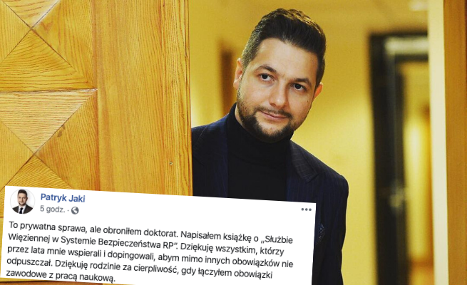 Patryk Jaki na Facebooku: "to sprawa prywatna, ale obroniłem doktorat"