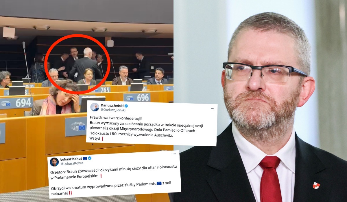 Europoseł Braun został wyrzucony z sali obrad PE, nie chciał zachować minuty ciszy