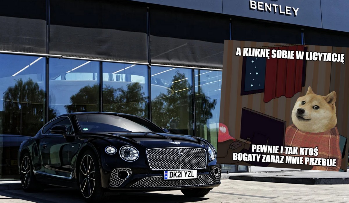 Przez nikłe zainteresowanie aukcją skarbówki Bentley został sprzedany za mniej niż połowę wartości