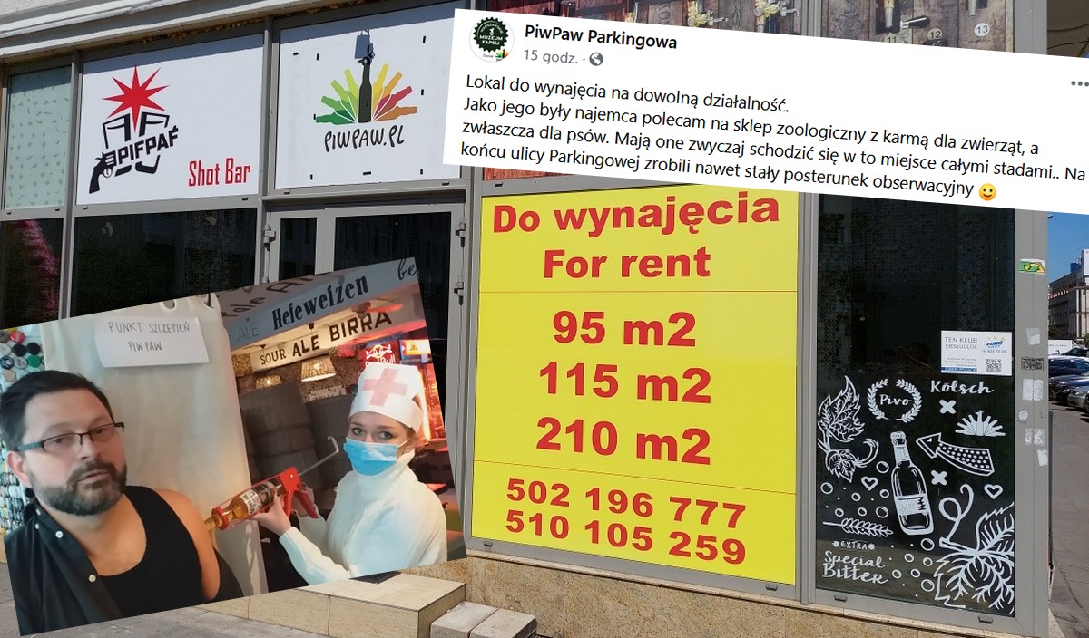 Znany z ciągłego otwierania się na różne sposoby lokal Piw Paw zamknięty