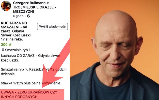 Ogłoszenie o pracę w Gdyni: "zero Ukraińców i innych podobnych"