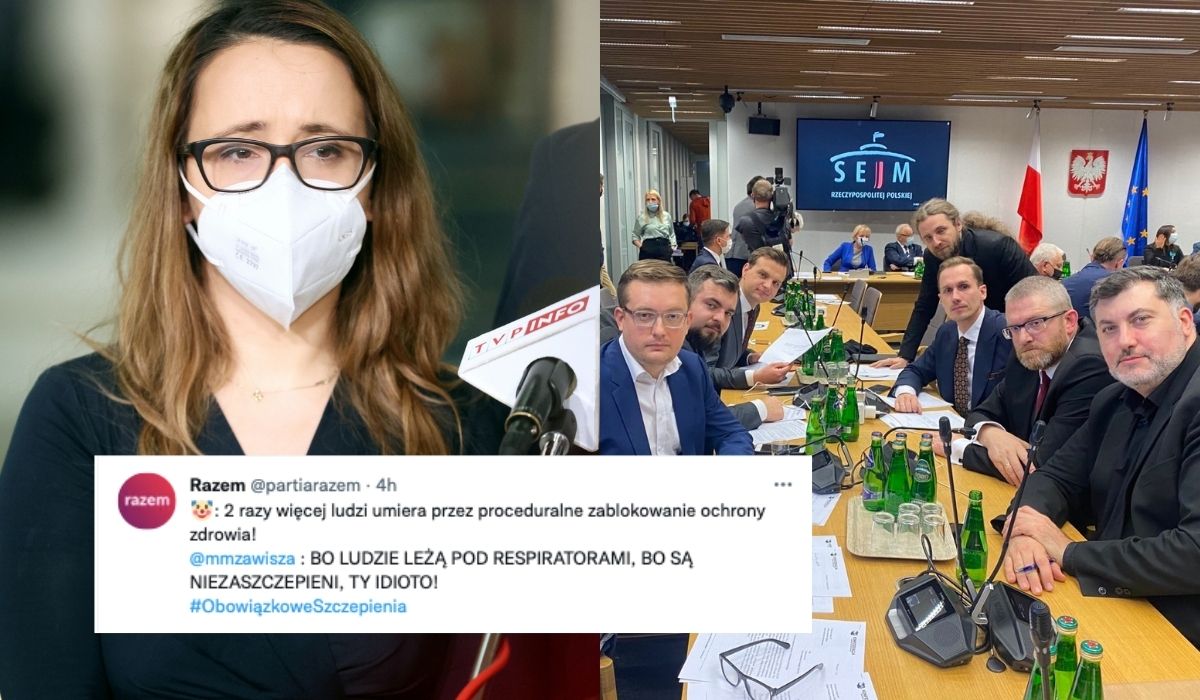 Doszło do niemiłej wymiany opinii pomiędzy partią Razem a Konfederacją w sprawie tego, dlaczego ludzie umierają