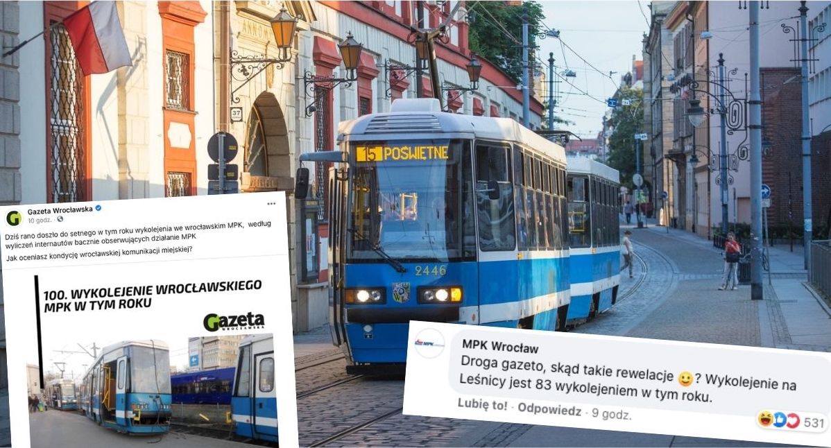 Tramwajogeddon we Wrocławiu: znowu wykolejenie, według internautów już setne