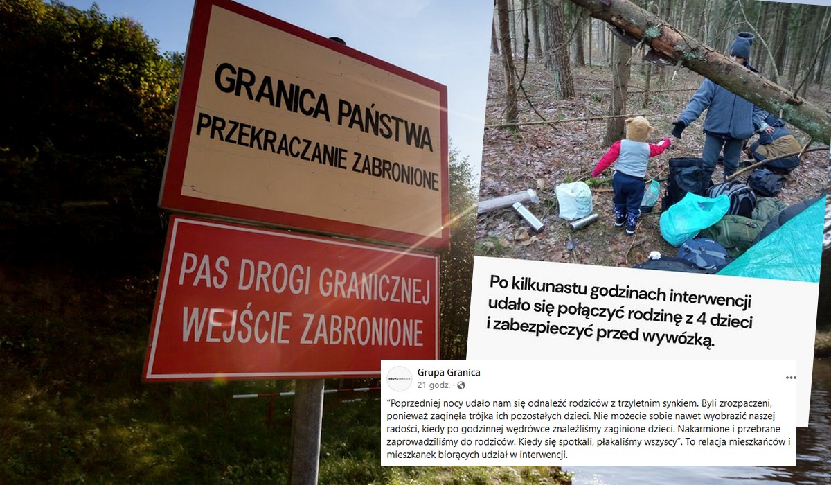 Grupa Granica z kolejnymi sukcesami: udało się połączyć rodzinę, dzieci zaginęły w lesie