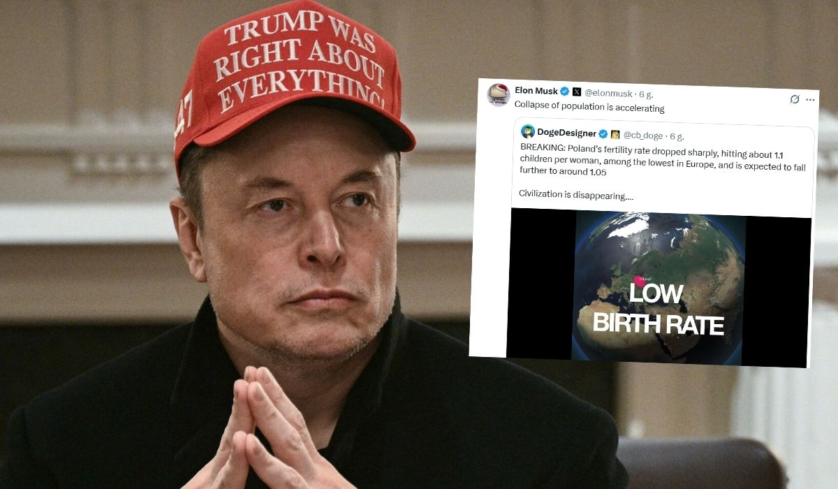 Elon Musk niepokoi się o polską dzietność i zapowiada zapaść demograficzną