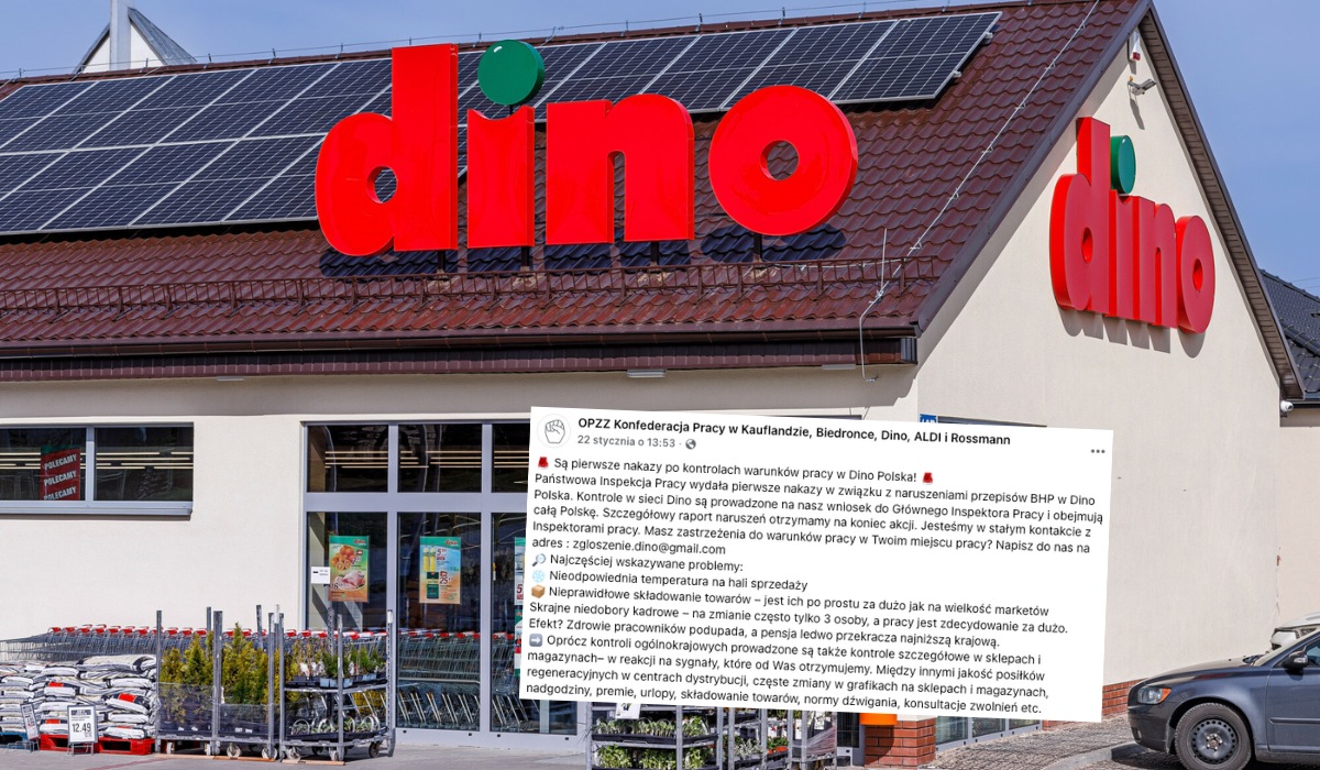 Kontrolerzy PIP odwiedzili sklepy Dino i okazało się, że skargi pracowników mają solidne podstawy