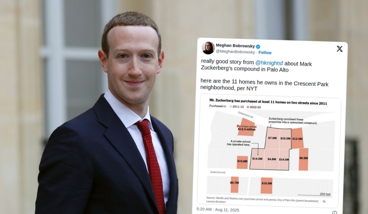 Zuckerbeg tak długo przejmował sąsiedztwa, że przekształcił dzielnicę w gigaposiadłość