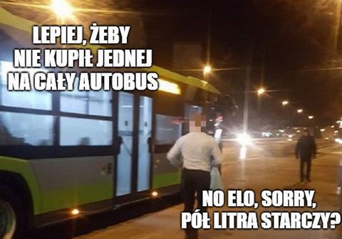 Kurier Olsztyński: kierowca zamknął pasażerów w autobusie i skoczył po flaszkę do Żabki