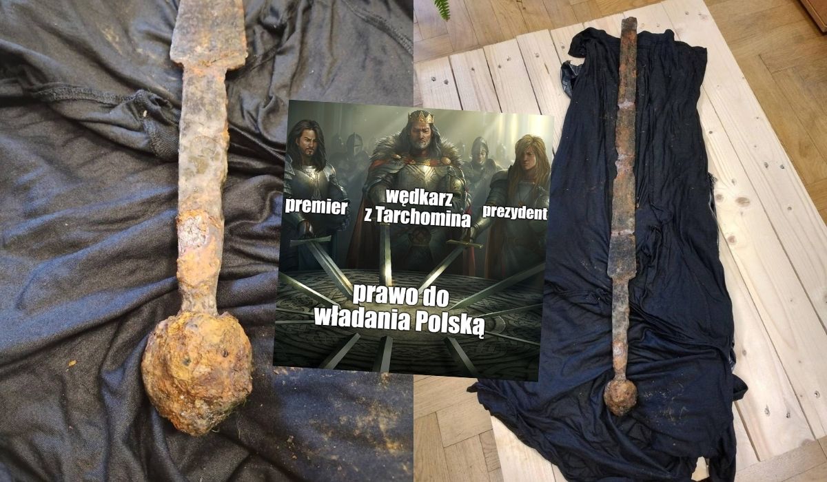 Wędkarz wyłowił średniowieczny miecz z Wisły i to zachowany w całości