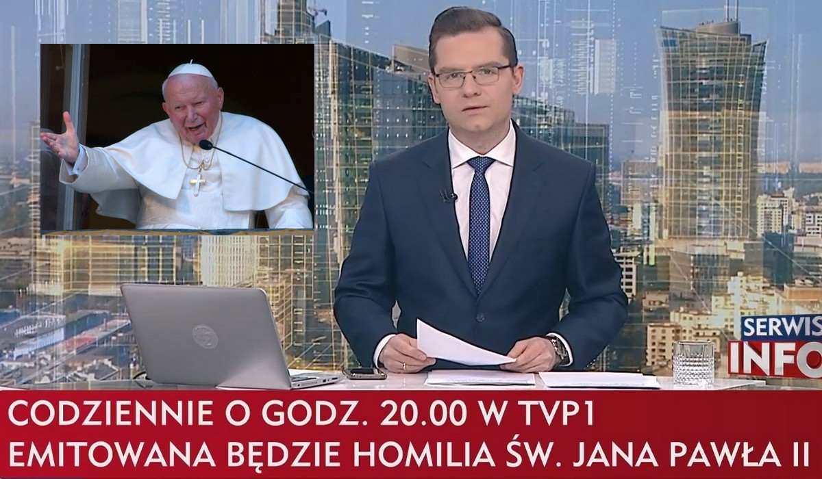 TVP zapapieżuje wieczory: od teraz codziennie będzie nadawać fragmenty homilii Jana Pawła II