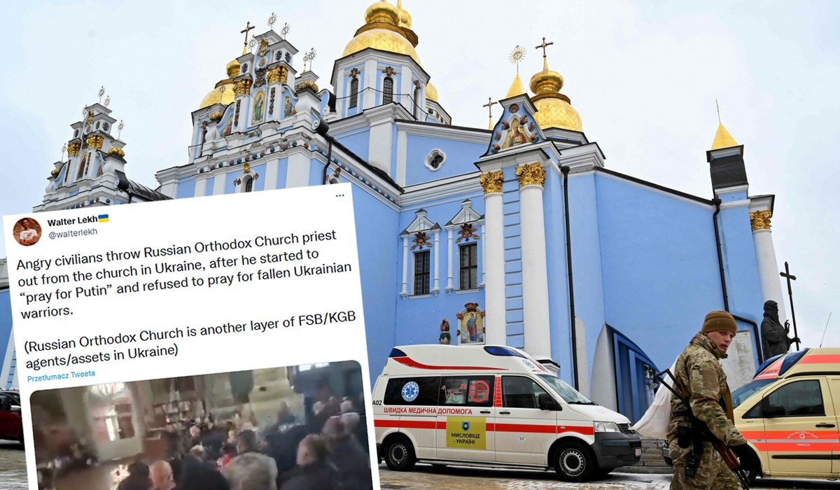 Ukraina: wierni wyrzucili popa z cerkwi, bo zaproponował modlitwę za Putina
