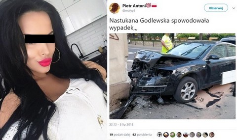 Nagrała hymn na mundial, a teraz wjechała w ścianę kamienicy