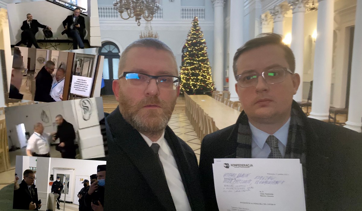 Rzecznik Ministerstwa Zdrowia skarży się na zachowanie posłów Konfederacji, którzy nawiedzili resort