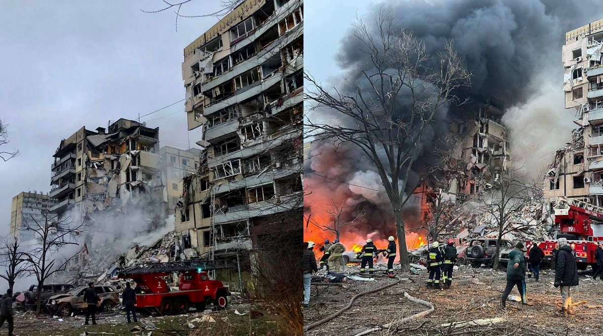 Ukraina: rosyjski pocisk uderzył w blok mieszkalny w mieście Dniepr