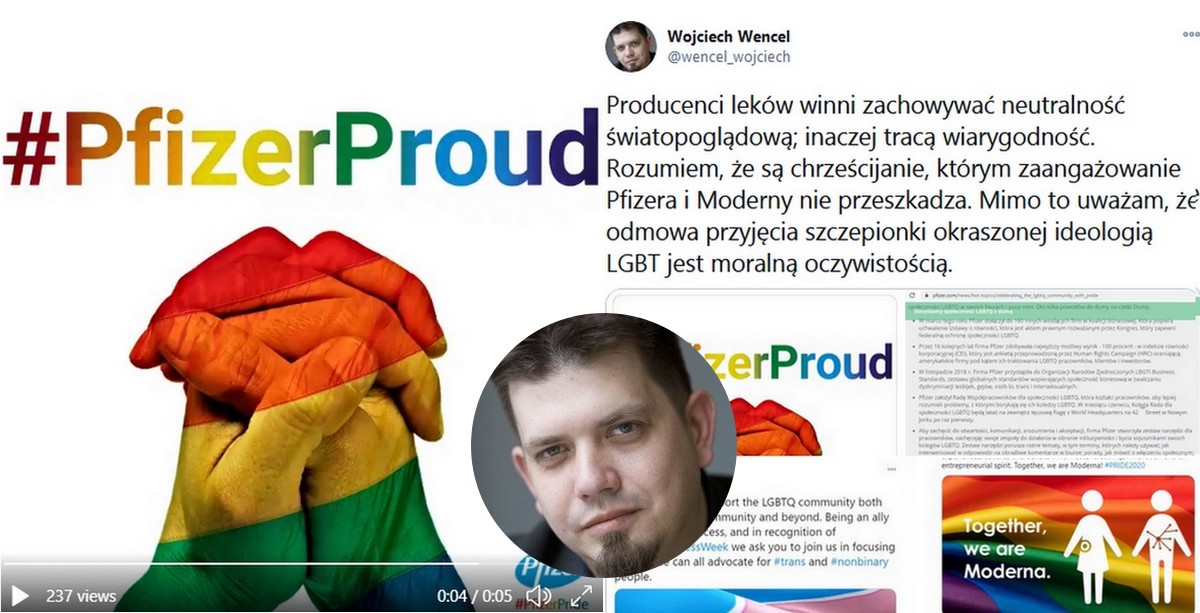 Katolicki poeta zapowiada, że nie zaszczepi się, bo szczepionki są tęczowe