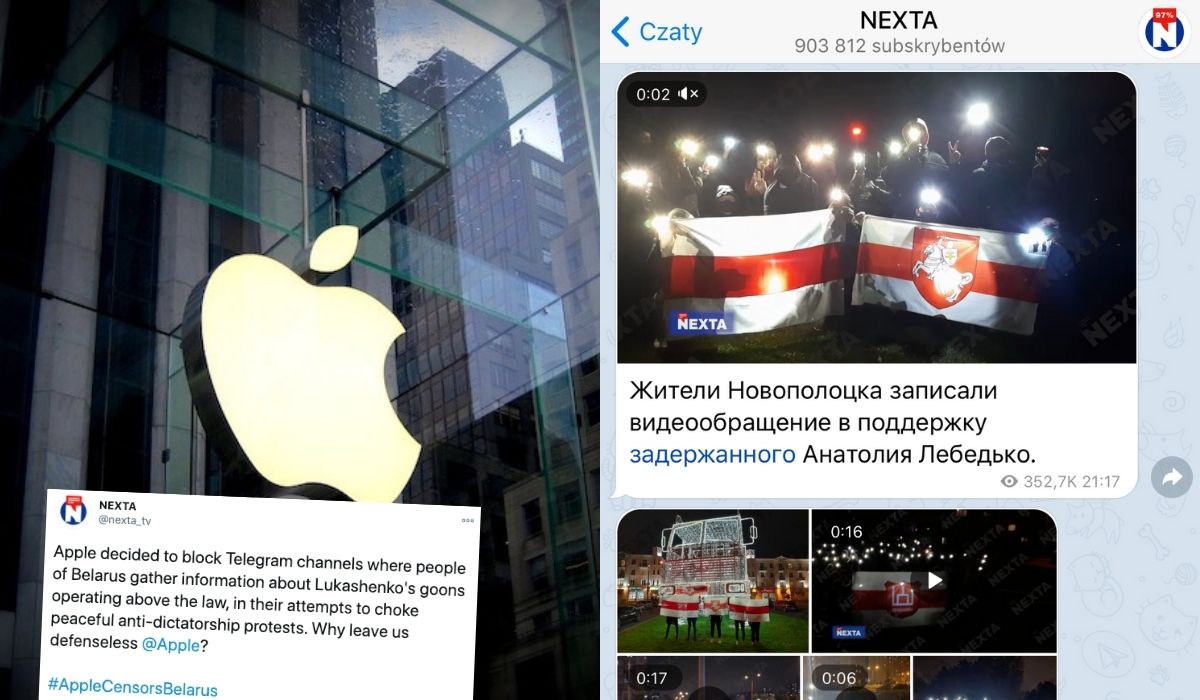 Białoruś: Apple naciska na Telegram, żeby zamknął kanały opozycjonistów