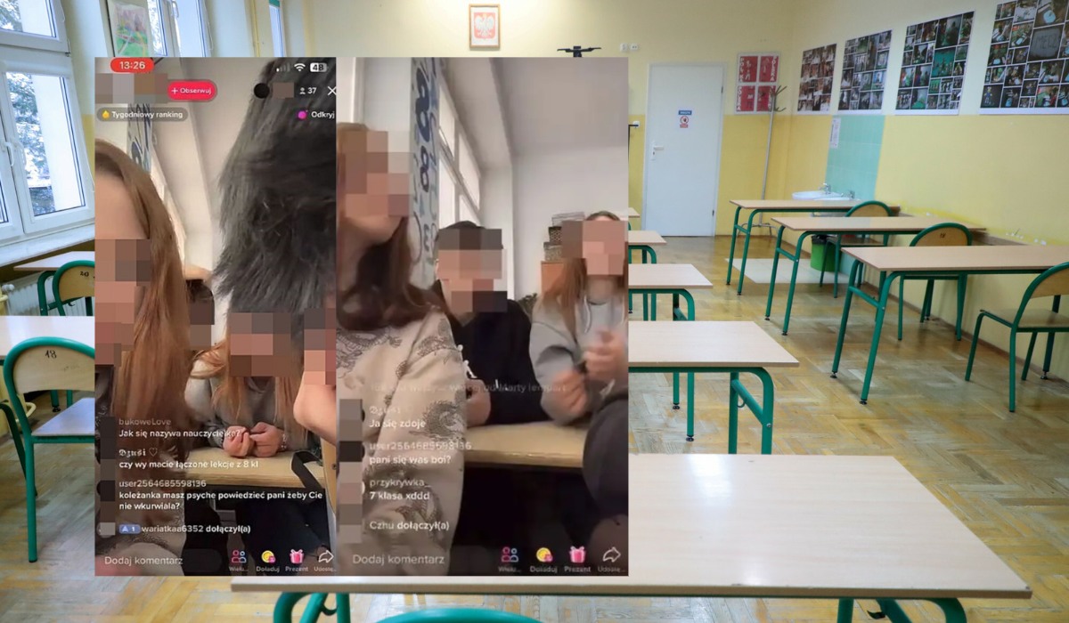 Malbork: uczniowie zrobili live z upokarzania nauczycielki, sąd skazał ich na prace społeczne