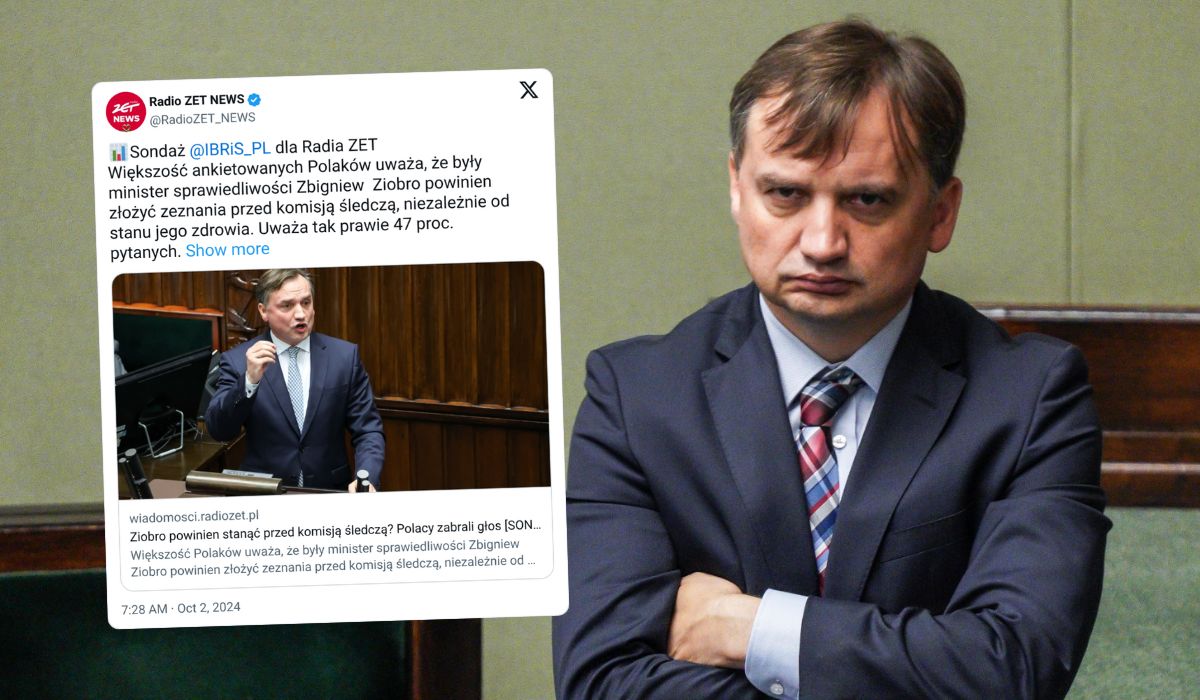 Sondaż: niemal połowa Polaków uważa, że Ziobro powinien zostać przesłuchany w sprawie Pegasusa, blisko 20% nie ma zdania