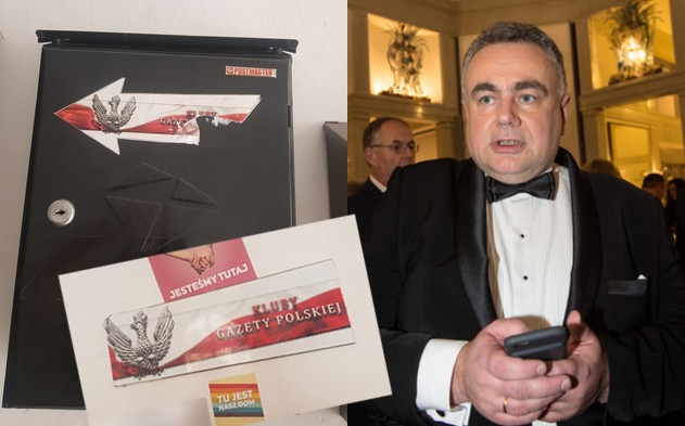 Sakiewicz żali się na napaść wlepkami LGBT