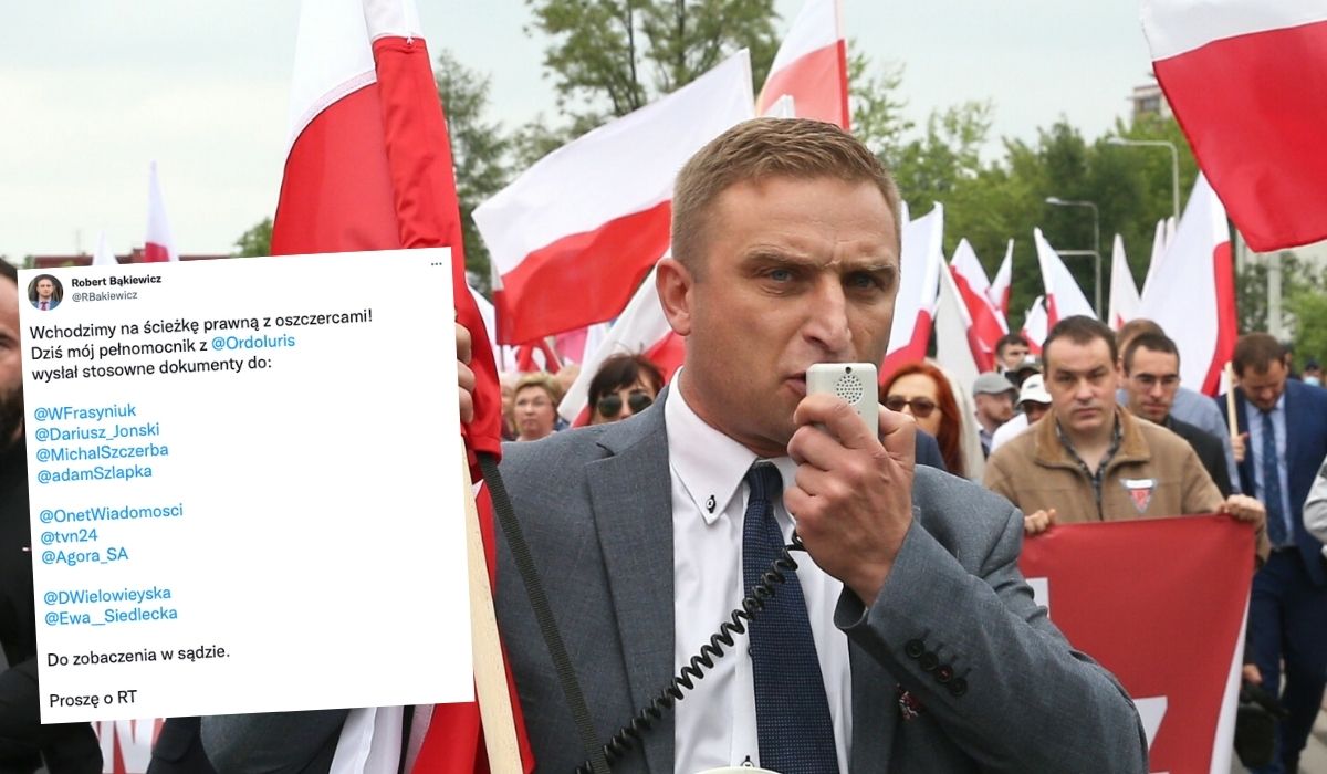 Bąkiewicz pozywa Agorę, TVN i Onet, a na dokładkę dziennikarzy i polityków opozycji