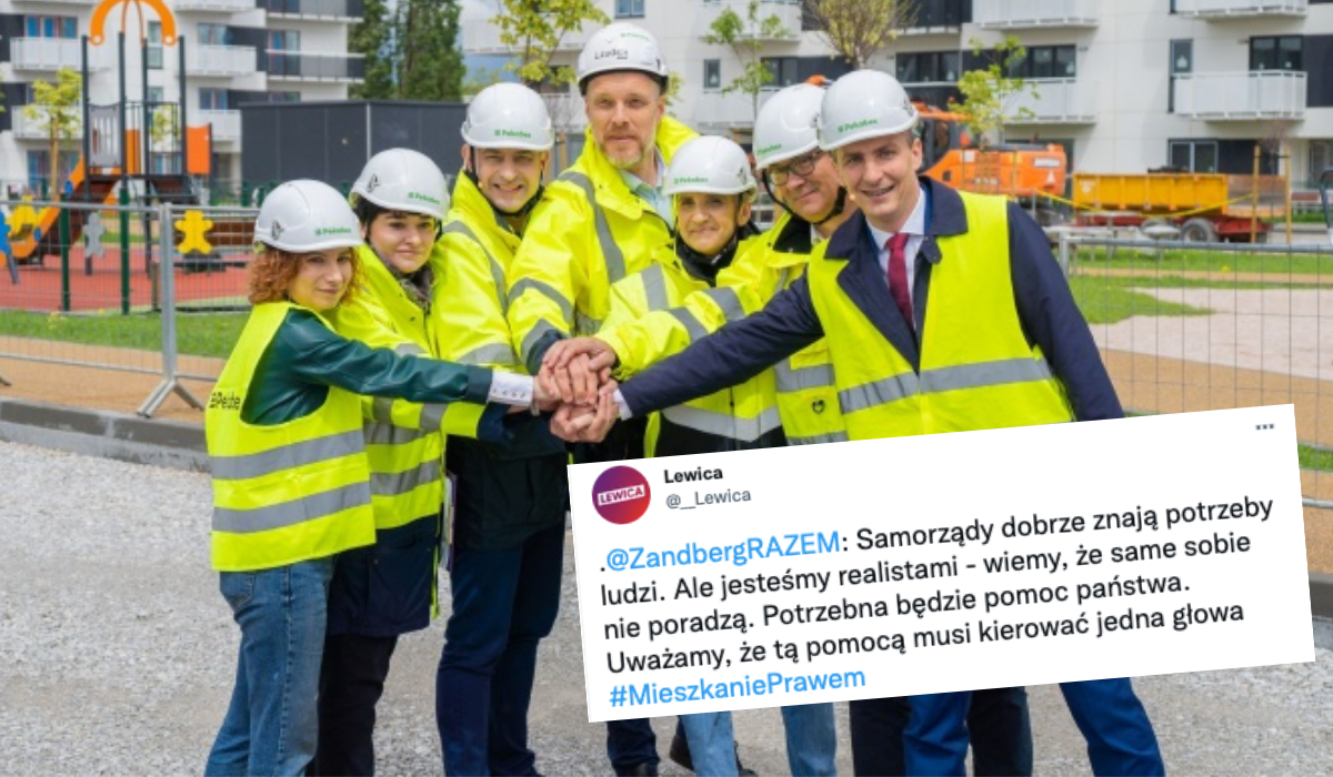 Politycy Lewicy z hasłem "mieszkanie prawem nie towarem", obiecują więcej mieszkań i osobne ministerstwo