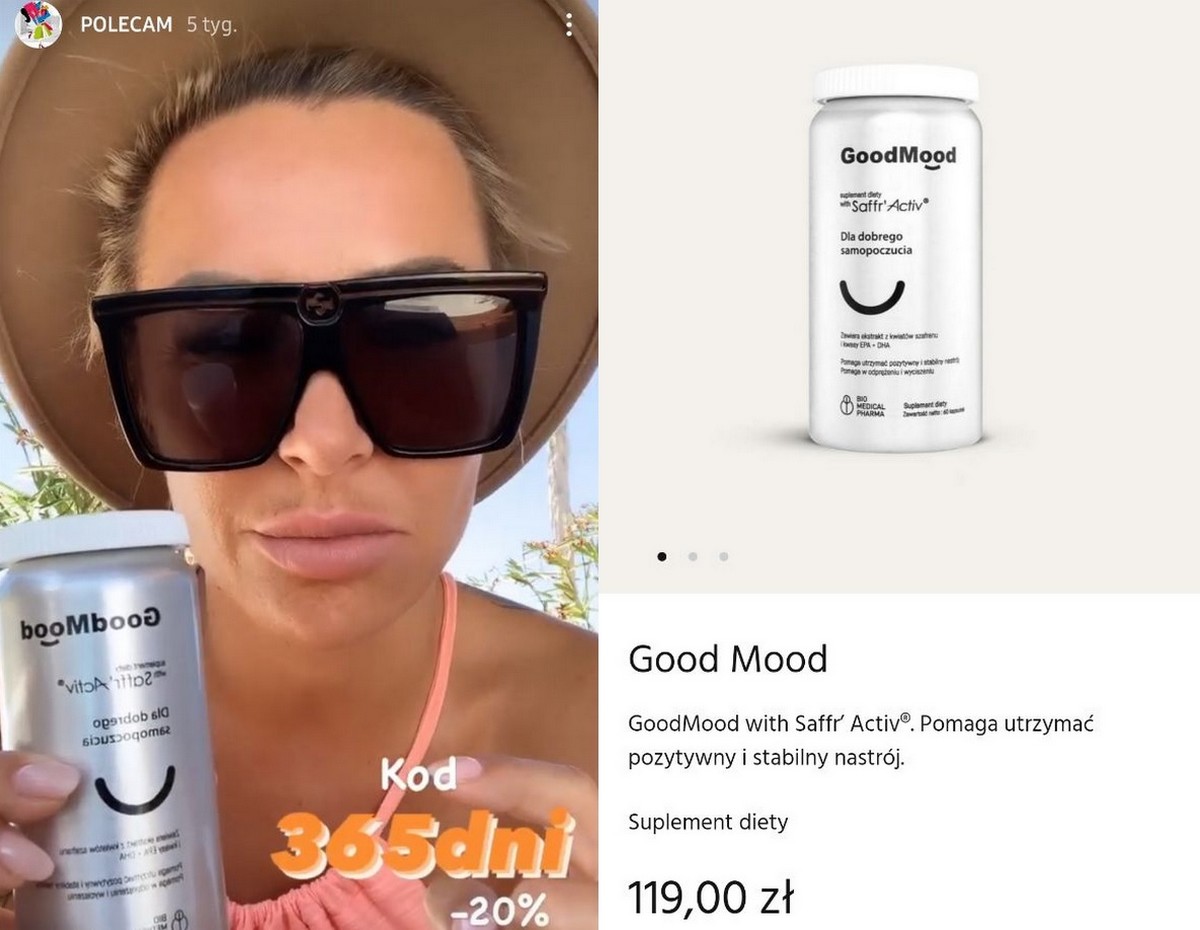 Blanka Lipińska poleca suplement diety Good Mood. "Pomaga i to bez recepty, bez psychiatry"