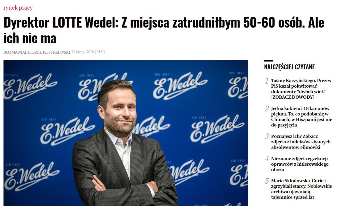 Wedlowi brakuje pracowników, ale woli ściągać ich z Nepalu niż płacić więcej