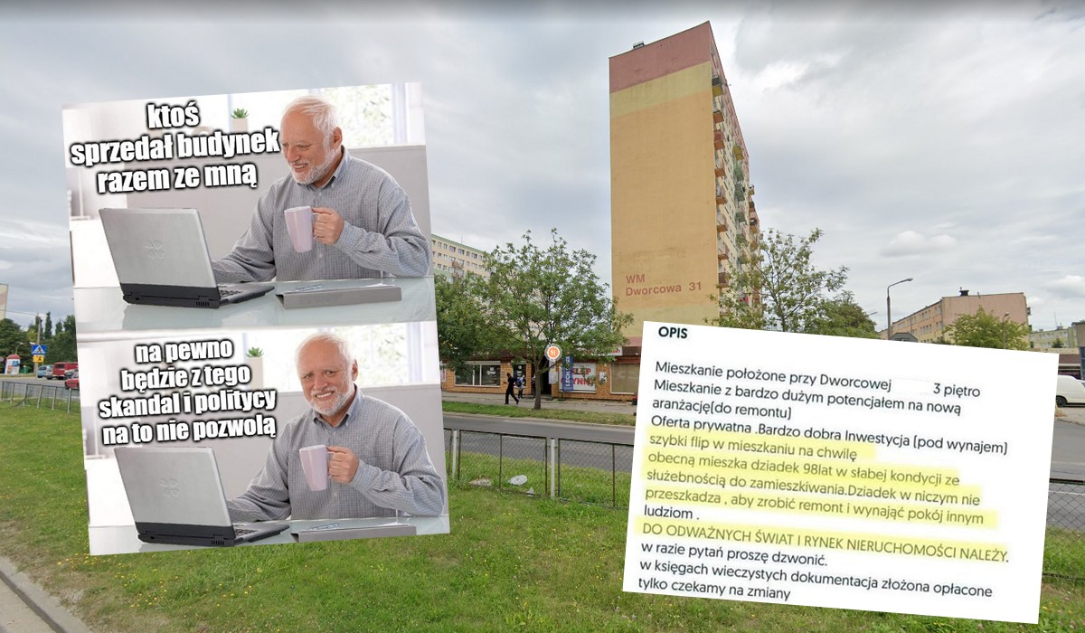 Ktoś sprzedaje mieszkanie flipperom razem ze starszym lokatorem i niechcący pokazał kulisy biznesu