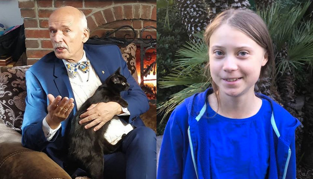 ﻿Korwin: Greta Thunberżanka żąda, by Facebook cenzurował krytykujące ją posty