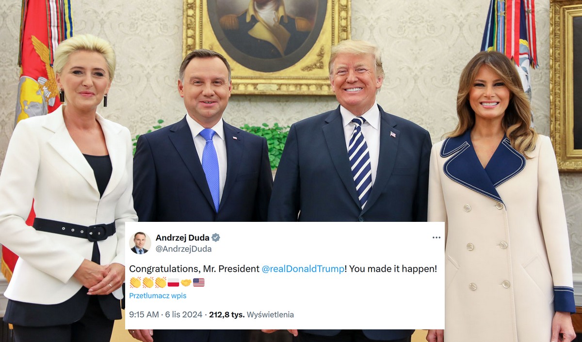 Prezydent Duda nie ociągał się jak przy Bidenie i pogratulował Trumpowi wygranej