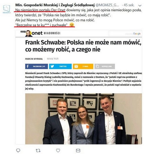 Ministerstwo przeprasza za nazwanie Onetu "niemieckim portalem der Onet"