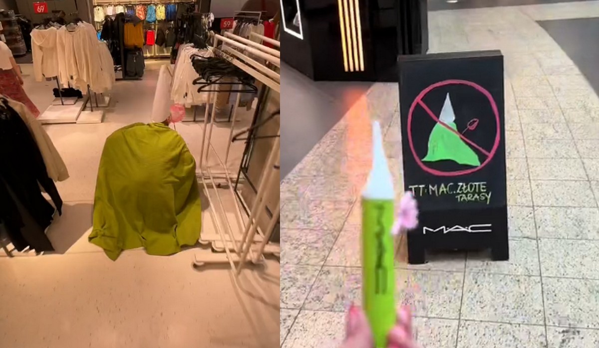 Warszawa: jeden ze sklepów w Złotych Tarasach wystawił zakaz dla gnoma, który męczył pracowników i klientów