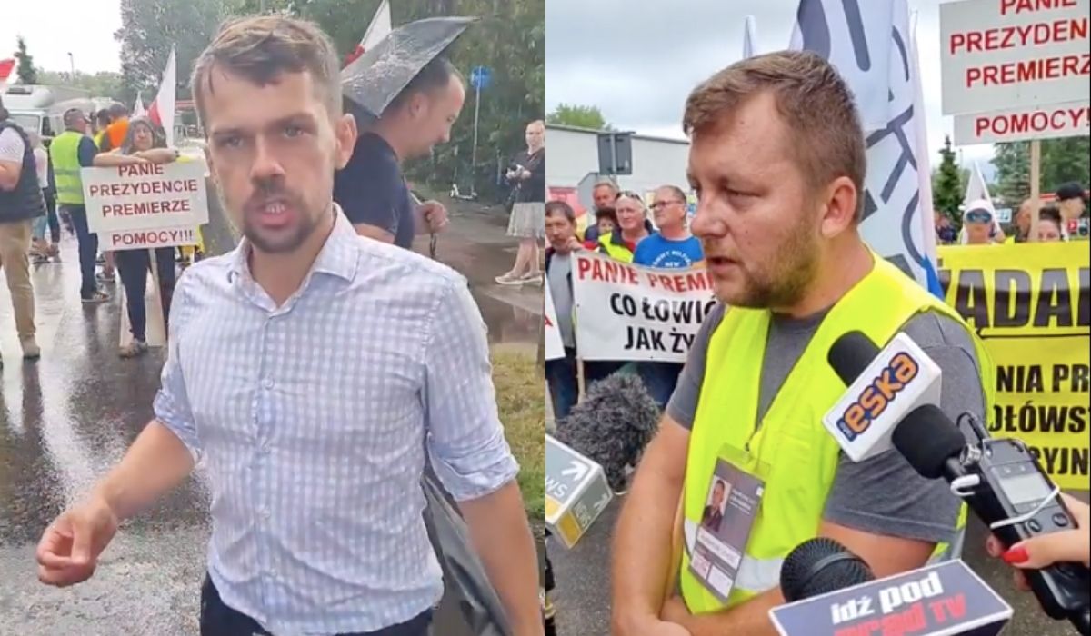 Agrounia w ramach protestu zatkała traktorami drogę na Hel, chcą zwrócić uwagę na problemy rybaków