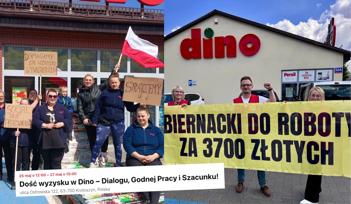 Krotoszyn: rusza trzydniowy protest pracowników Dino, bo rozmowy wciąż nic nie dały 