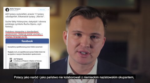 Facebook usunął popularne wideo o Polsce Walczącej