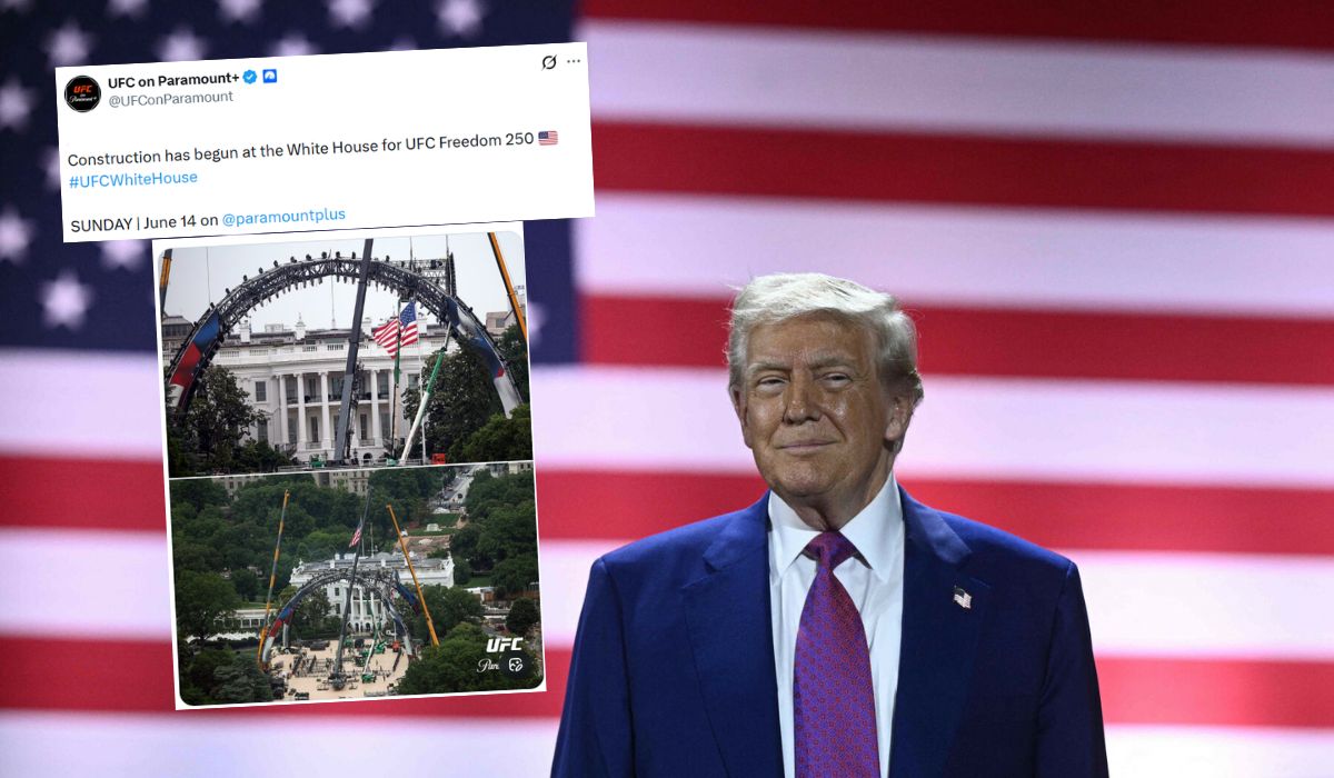 Na trawniku pod Białym Domem stanęła klatka do walk MMA pod patronatem Trumpa