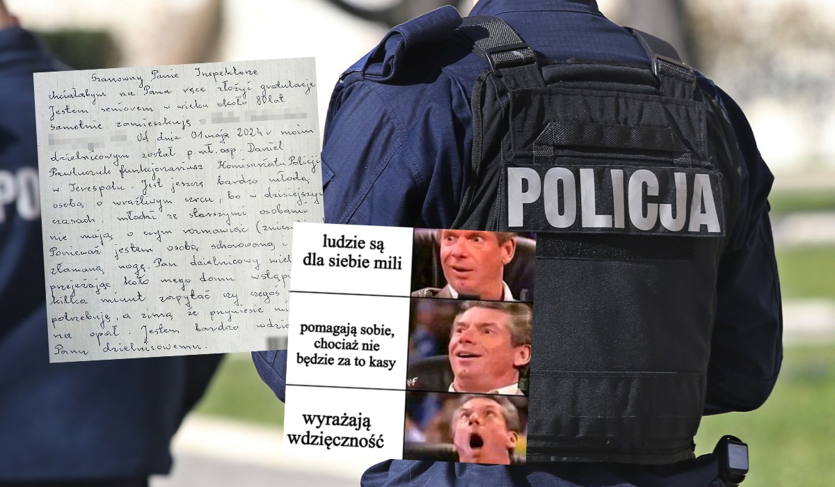 Biała Podlaska: dzielnicowy okazał się sprawcą pomagania starszej schorowanej pani, za co ta pisemnie podziękowała