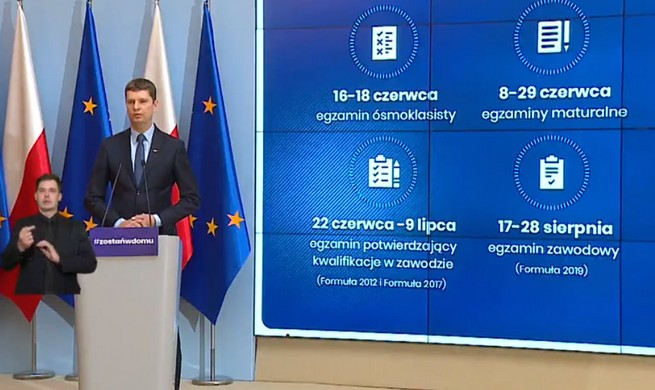 Szef MEN: matury rozpoczną się 8 czerwca. Szkoły zamknięte do 24 maja