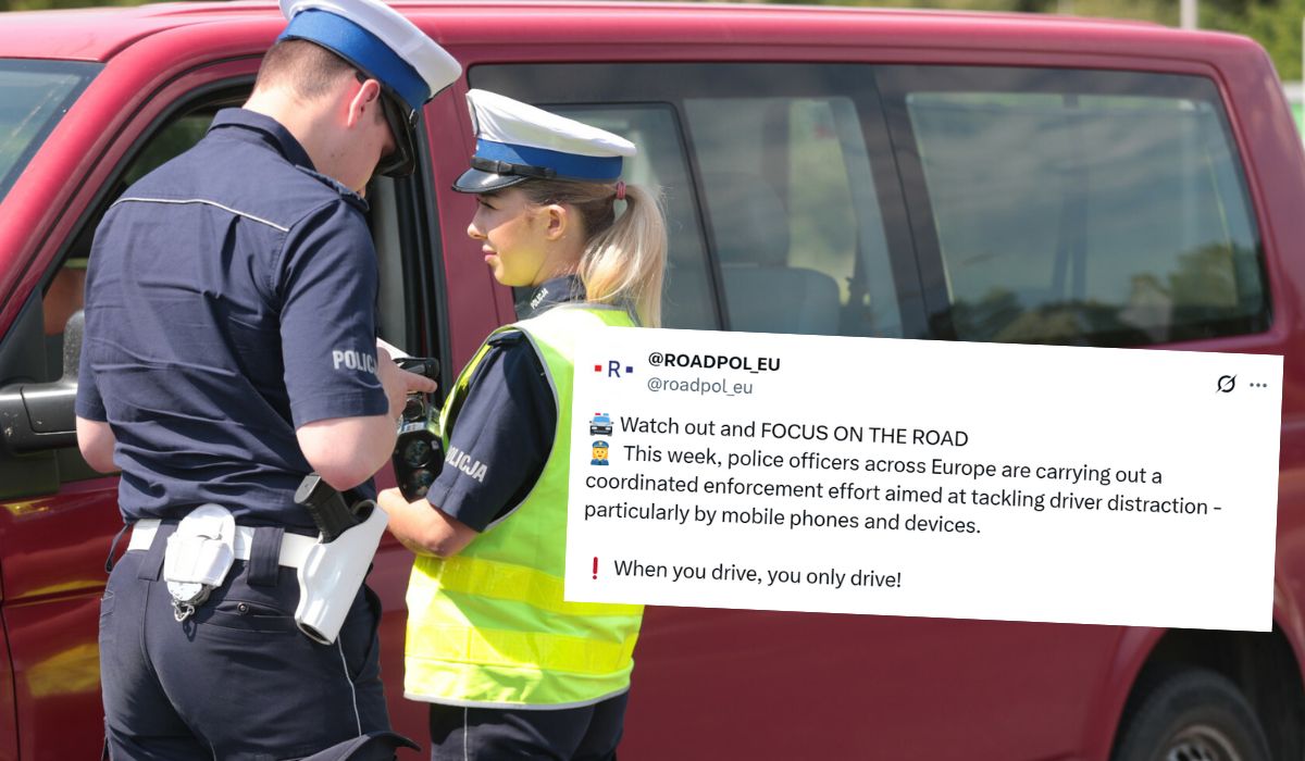 Policja rozpoczęła masową łapankę kierowców gapiących się w telefon zamiast na drogę