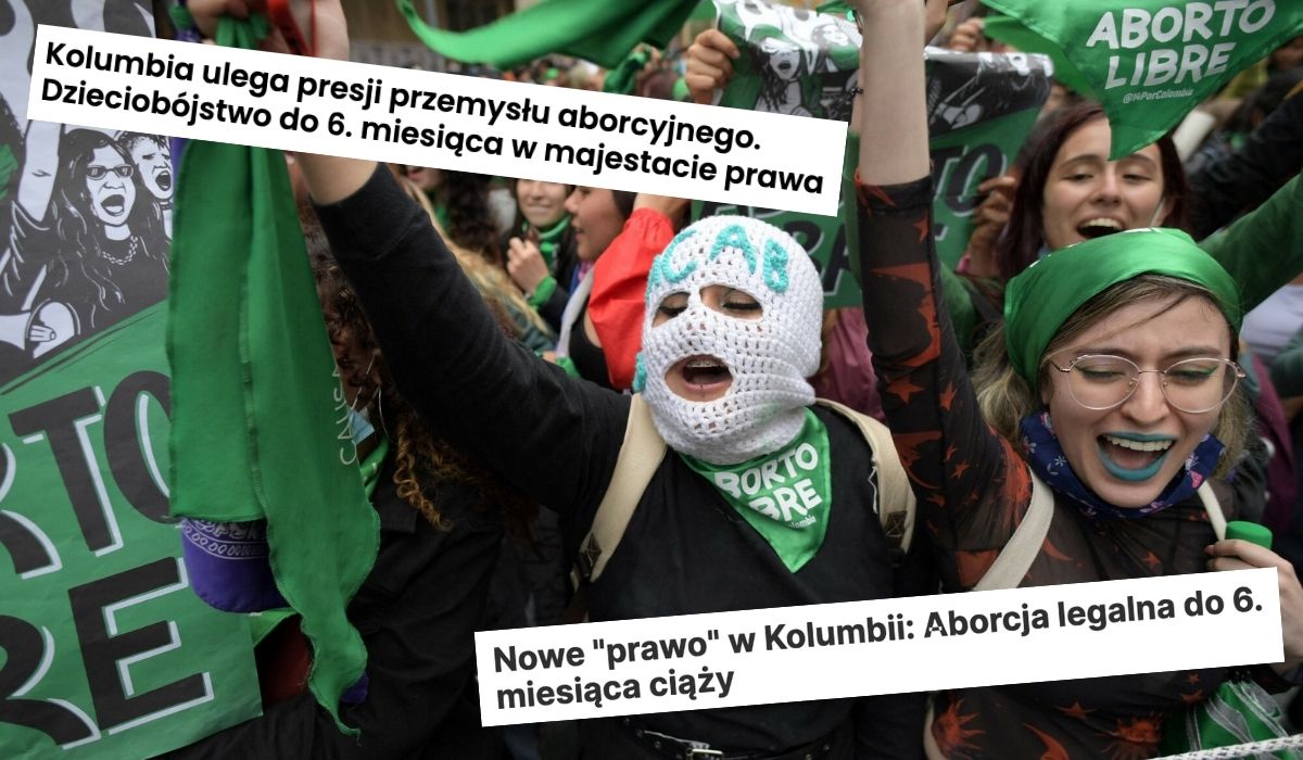 Kolumbia: aborcja od tej pory będzie legalna do 24 tygodnia, polskie konserwatywne media są oburzone
