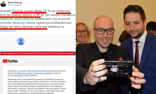 Konto wRealu24 całkowicie usunięte z serwisu YouTube