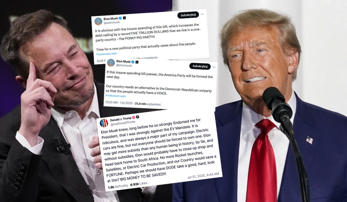 Ustawa budżetowa forsowana przez Trumpa wkurzyła Muska do tego stopnia, że zagroził założeniem własnej partii politycznej